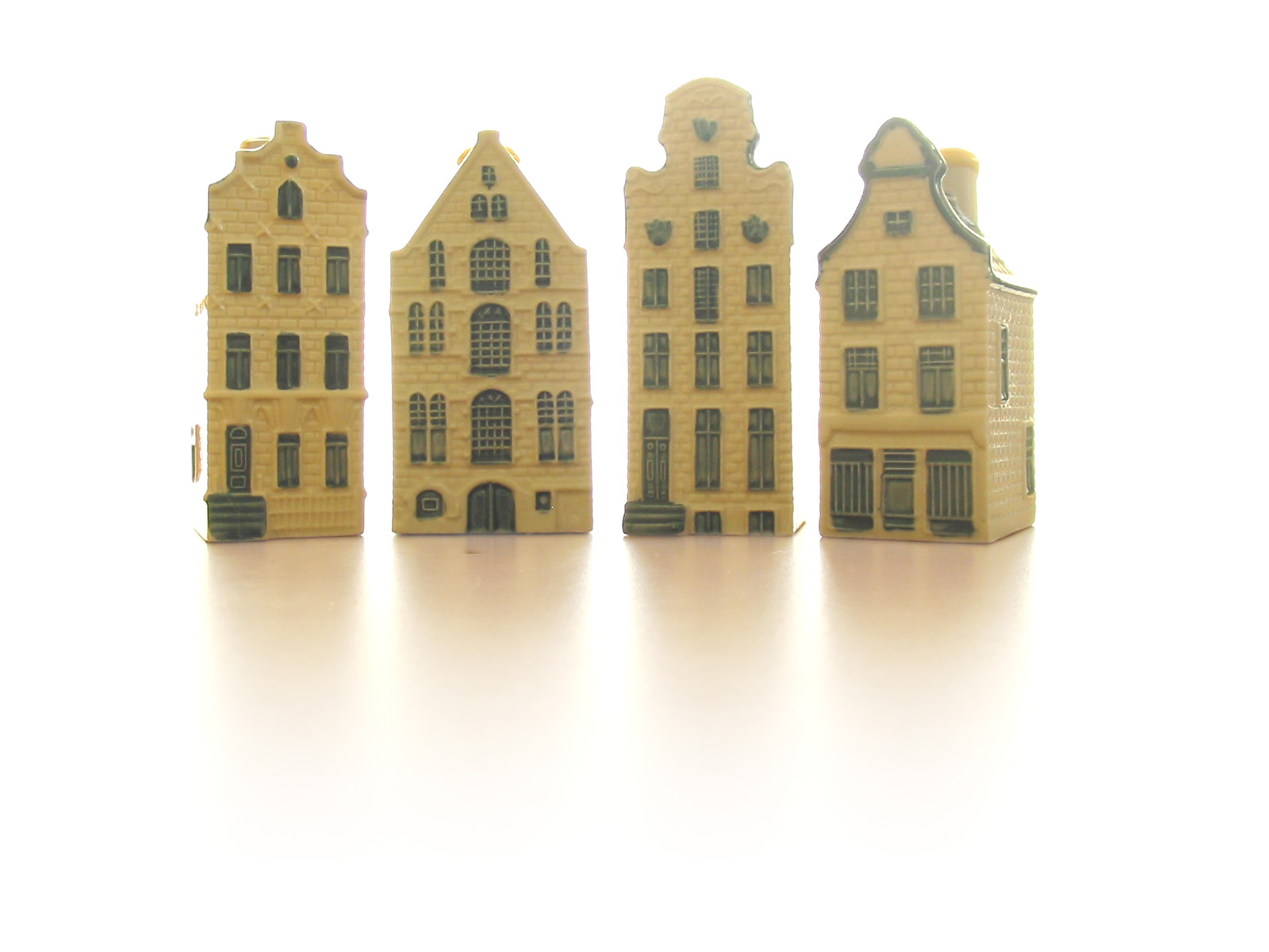 Replica, miniature blocks of flats in England and Wales made out of porcelain