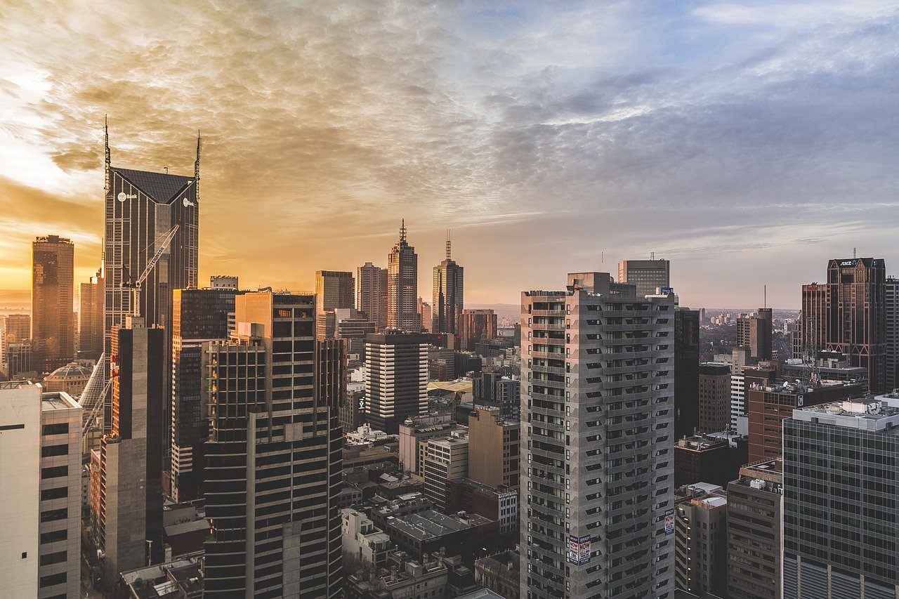 High-rise buildings in cityscape