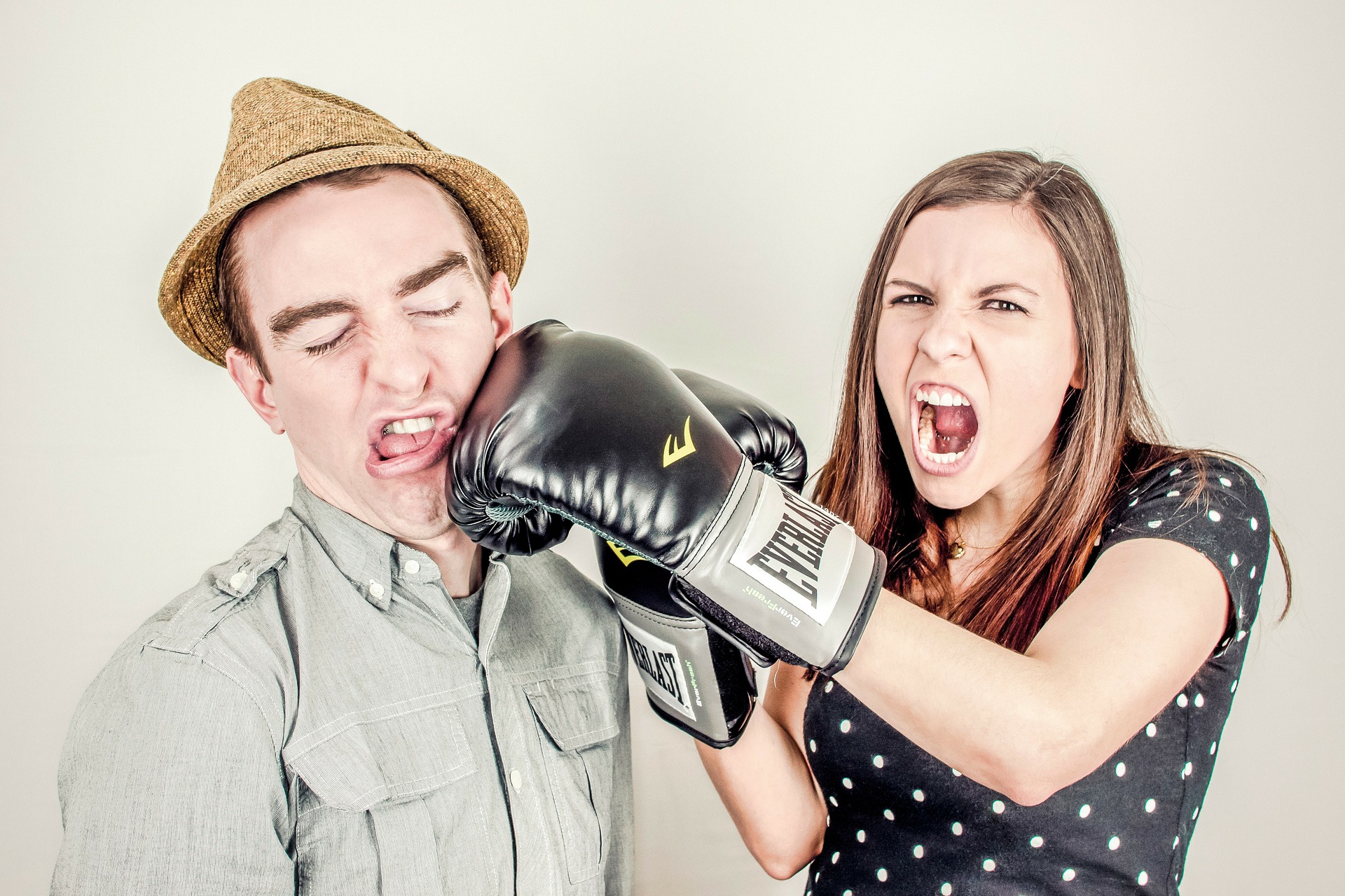 Two leaseholders in dispute with boxing gloves on