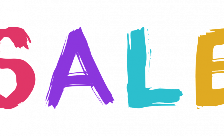 SALE written in colour letters