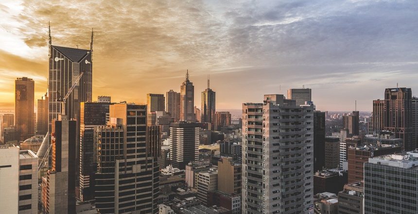 High-rise buildings in cityscape